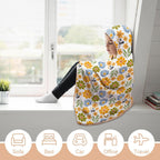 Boho Flowers Kids Hooded Blanket 100cm x 130cm Kids Hooded Blanket Plants Printed Offshore