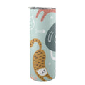 Cat Stretch 20oz Tall Skinny Tumbler with Lid and Straw One Size 20oz Tall Skinny Tumbler with Lid and Straw Printed Offshore