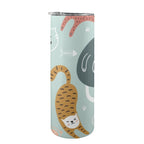 Cat Stretch - 20oz Tall Skinny Tumbler with Lid and Straw