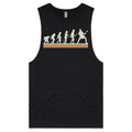 Guitarist Evolution - Mens Tank Top Tee Black Drop Arm Tank Top Music Printed In Australia