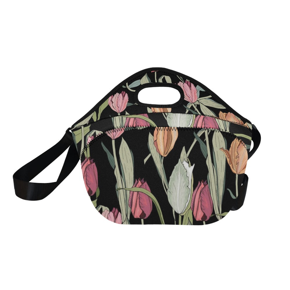 Tulips - Neoprene Lunch Bag Neoprene Lunch Bag Printed Offshore