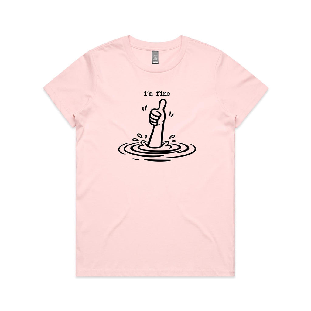I'm Fine Drowning Thumbs Up Women's AS Colour T-shirt