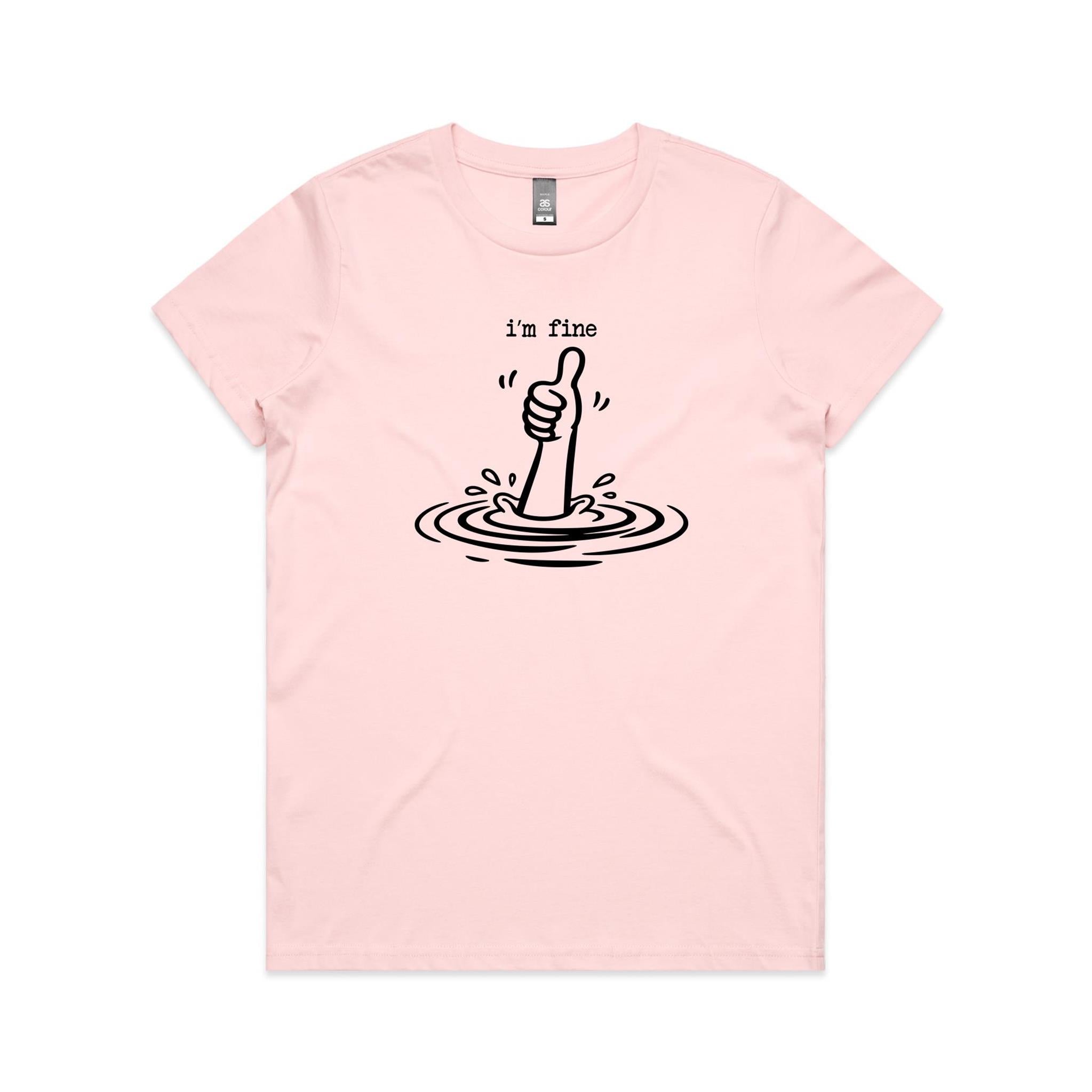 I'm Fine Drowning Thumbs Up Women's AS Colour T-shirt