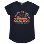 I Have No Shelf Control, Books - Womens Scoop Neck T-Shirt Navy Womens Scoop Neck T-shirt Printed In Australia Reading