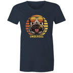 Underdog - Womens T-shirt Navy Womens T-shirt animal Printed In Australia