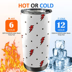 Red Lightning - 20oz Mobile Tumbler with Lid (Black Lock) 20oz Travel Mug comic Printed Offshore