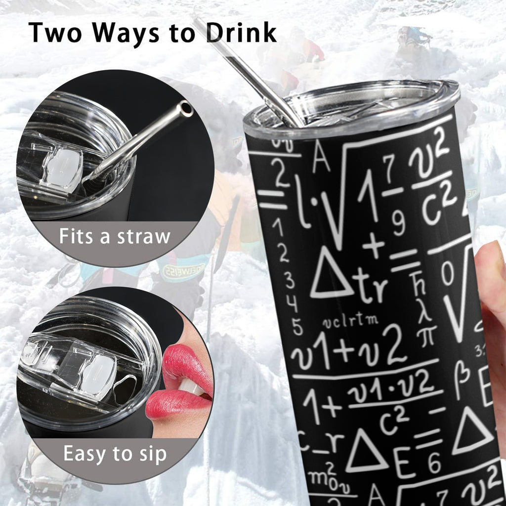 Mathematics - 20oz Tall Skinny Tumbler with Lid and Straw