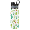 Cactus Plants Insulated Water Bottle with Dual-Use Lid (18oz) One Size Insulated Water Bottle with Dual-Use Lid (18oz) Plants Printed Offshore