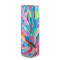 Brushstrokes 20oz Tall Skinny Tumbler with Lid and Straw One Size 20oz Tall Skinny Tumbler with Lid and Straw Printed Offshore