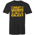 Best Grandpa In The Galaxy - Mens T-Shirt White Mens T-shirt Dad Printed In Australia