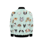 Dog Faces Kids Bomber Jacket Kids Bomber Jacket animal Printed Offshore