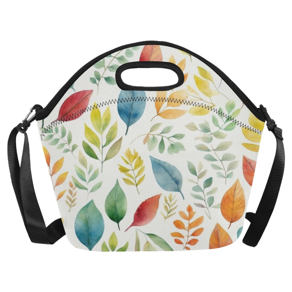 Autumn Leaves Neoprene Lunch Bag Neoprene Lunch Bag Plants Printed Offshore