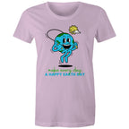 Make Every Day A Happy Earth Day - Womens T-shirt Lavender Womens T-shirt Environment Printed In Australia