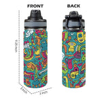 Crazy Characters - Insulated Water Bottle with Dual-Use Lid (18oz) Insulated Water Bottle with Dual-Use Lid (18oz) Printed Offshore