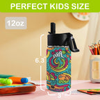 Crazy Characters 12oz Kids Water Bottle with Straw Lid