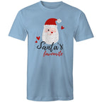 Santa's Favourite - Mens T-Shirt Carolina Blue Mens Christmas T-shirt Christmas Printed In Australia