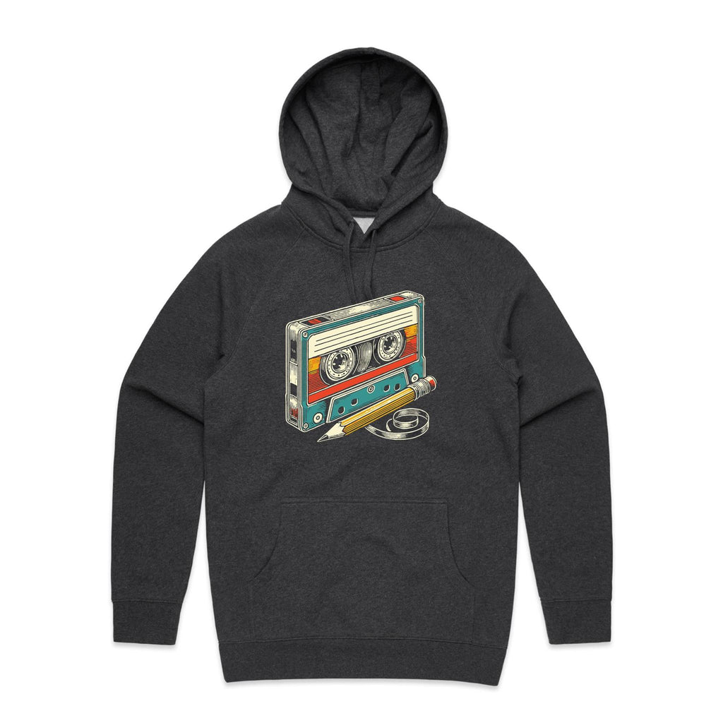 Cassette Tape And Pencil - Mens Hoodie