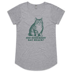 Cat, Did Somebody Say Snack? - Womens Scoop Neck T-Shirt