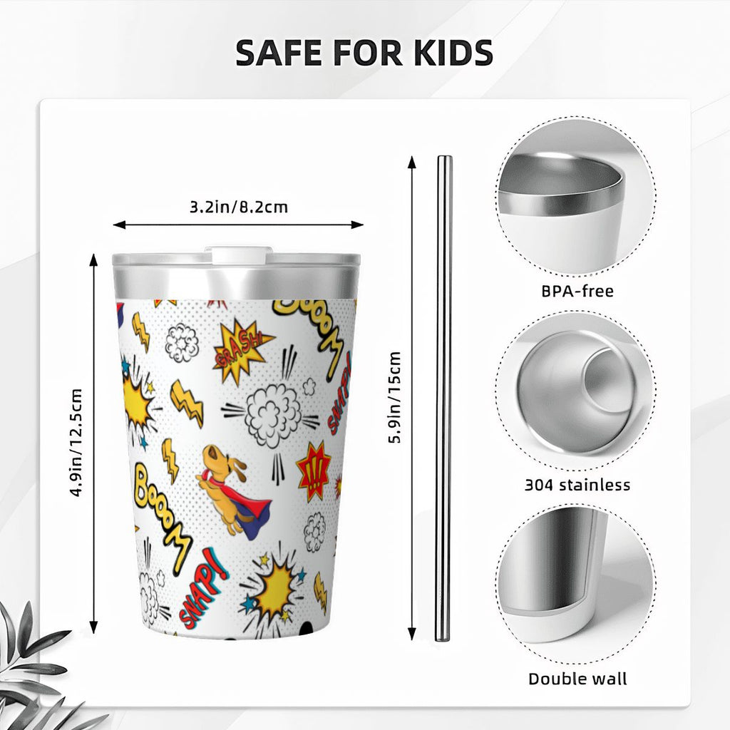 Super Dog Small Stainless Steel Travel Mug Cup 12oz/350ml