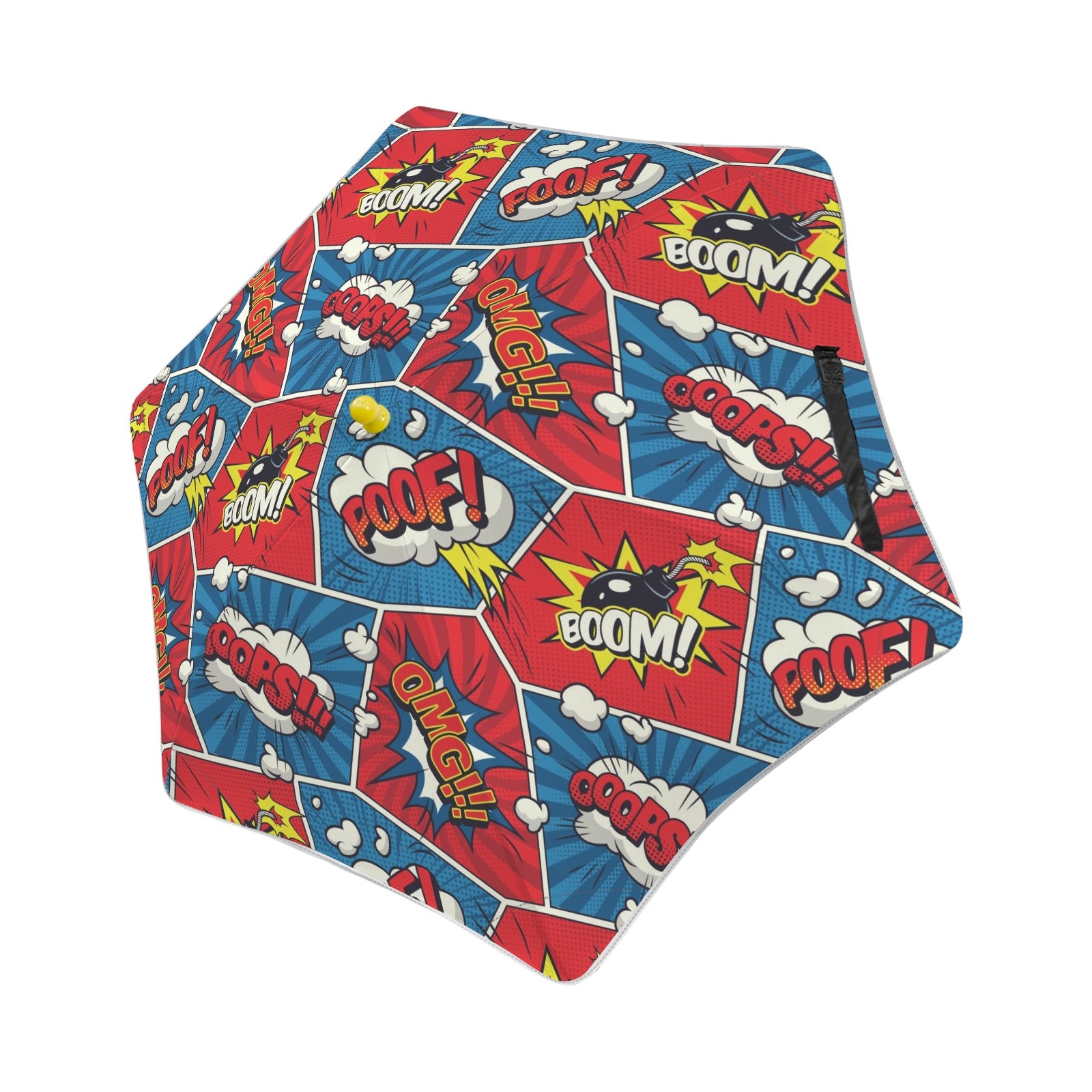 Comic Book Kids Safe Round Corner Umbrella One Size Kids Safe Round Corner Umbrella comic Printed Offshore