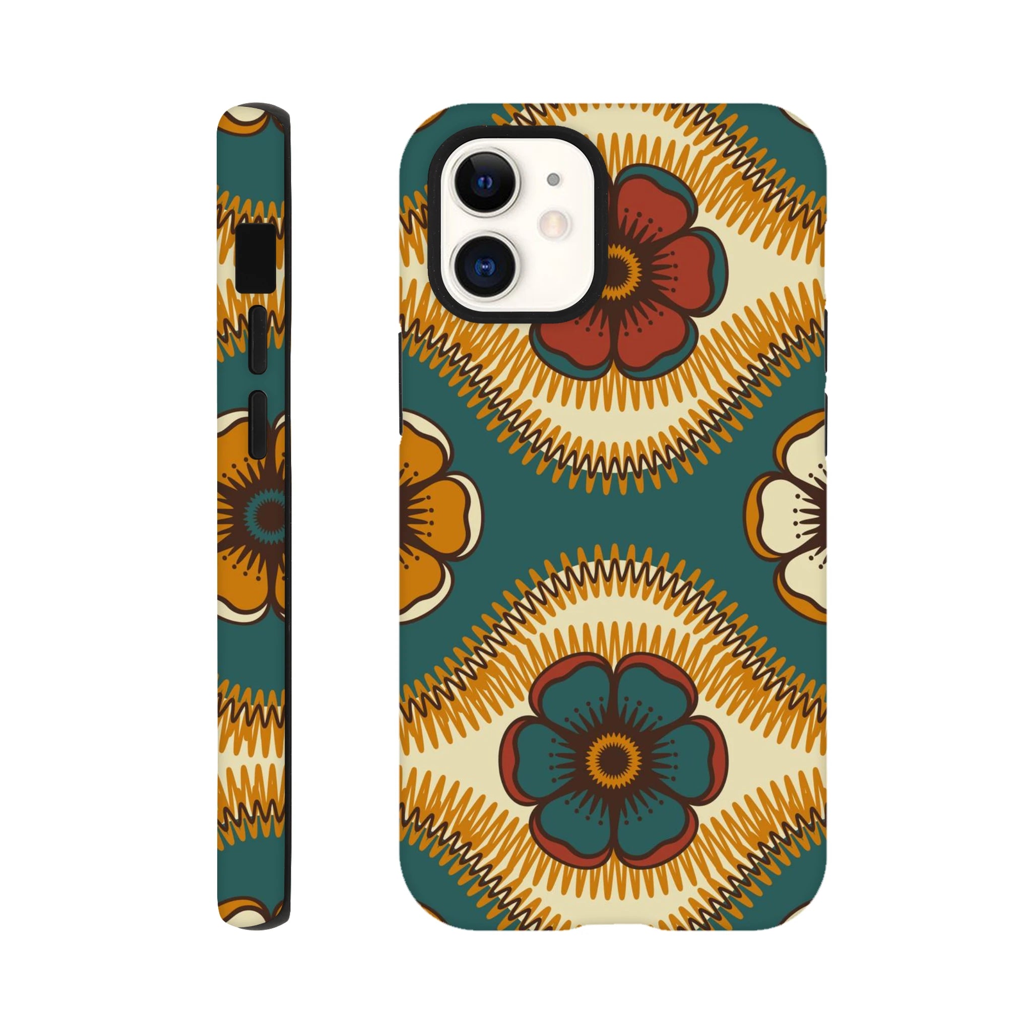 Vintage Floral - Apple iPhone Tough case iPhone 12 Mini iPhone Tough Case Globally Fulfilled Retro