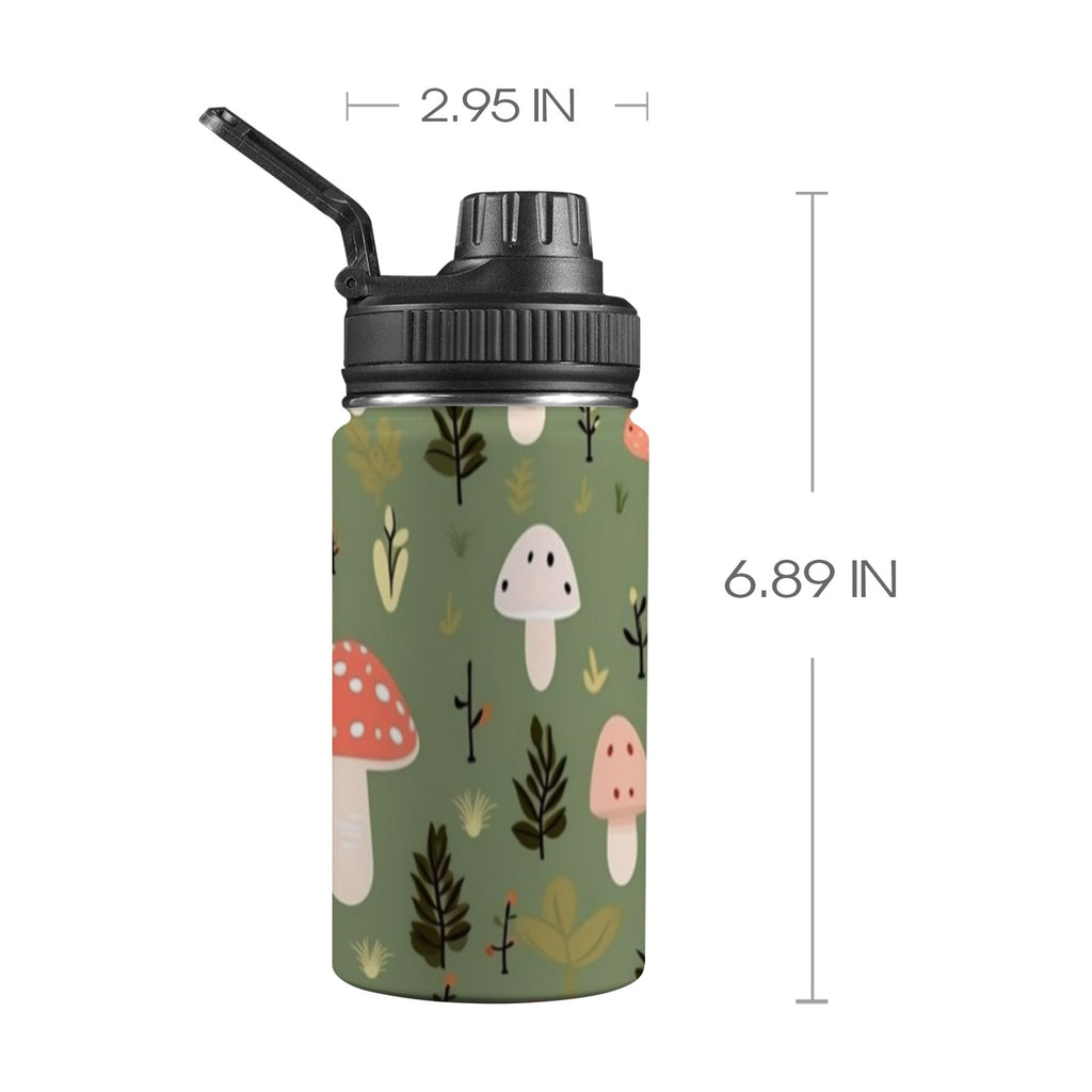 Toadstools - Kids Water Bottle with Chug Lid (12 oz) One Size Kids Water Bottle with Chug Lid Printed Offshore