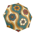 Vintage Floral - Semi-Automatic Foldable Umbrella (Model U12) One Size Semi-Automatic Foldable Umbrella (U12)