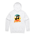 Retro Music Men's AS Colour Hoodie White Mens Hoodie Music Printed In Australia Retro