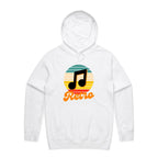Retro Music - Mens Hoodie White Mens Hoodie Music Printed In Australia Retro