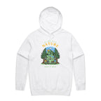 Be One With Nature, Skeleton - Mens Hoodie White Mens Hoodie Printed In Australia
