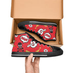 Comic Book Red - Men's High Top Canvas Shoes