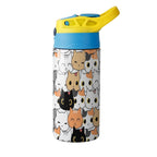 Cat Crowd - Little Kids Water Bottle Little Kids Water Bottle animal Printed Offshore