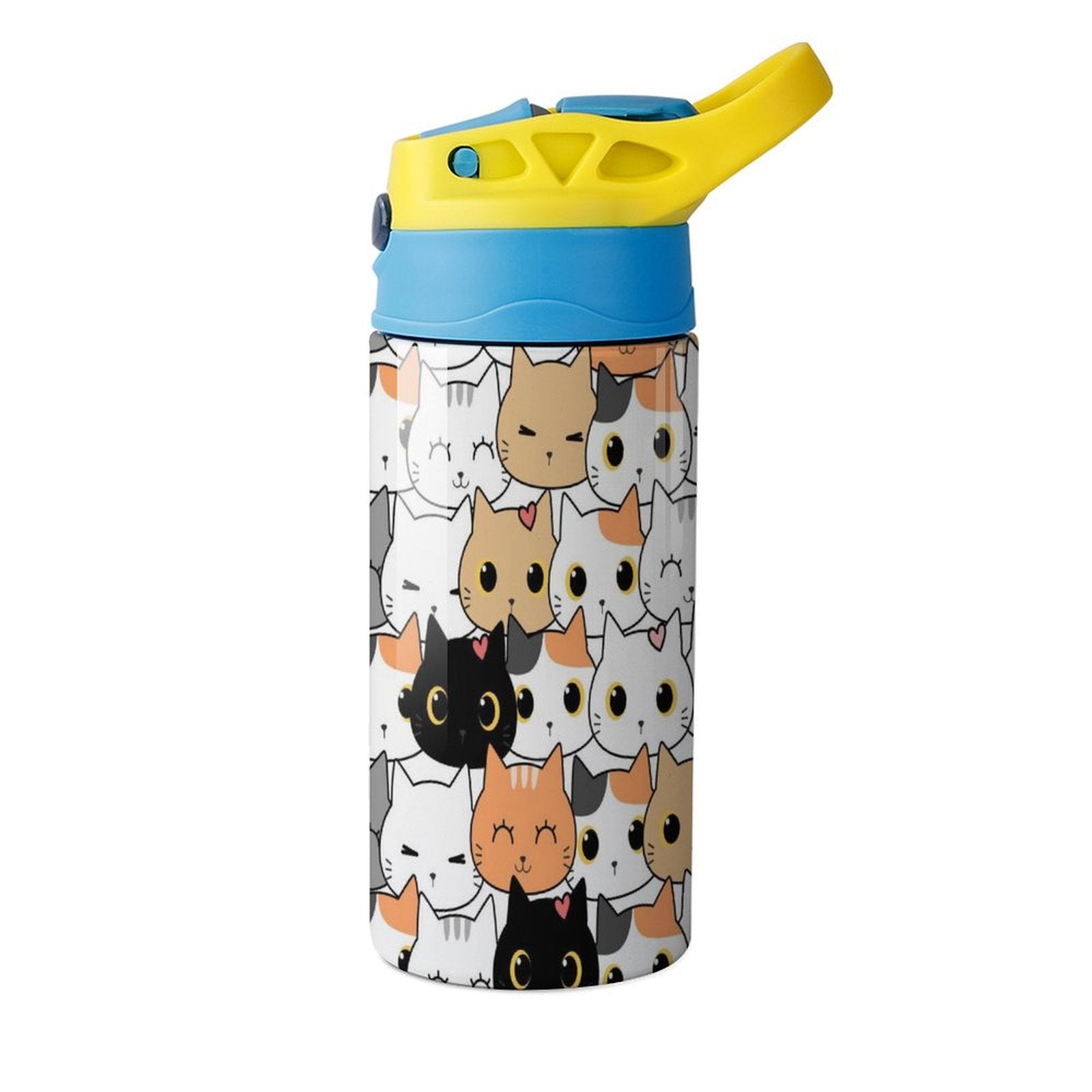 Cat Crowd - Little Kids Water Bottle Little Kids Water Bottle animal Printed Offshore