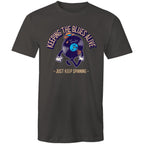 Keeping The Blues Alive - Mens T-Shirt Charcoal Mens T-shirt Music Printed In Australia