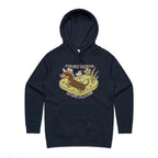 Dachshund, I've Got Friends In Low Places Women's AS Colour Hoodie Navy Womens Hoodie animal Printed In Australia