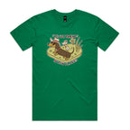 Dachshund, I've Got Friends In Low Places Men's AS Colour T-shirt Kelly Green Mens T-shirt animal Printed In Australia