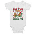 Funny Gingerbread, Did You Try Icing It Baby Bodysuit White Baby Christmas Bodysuit Christmas Printed In Australia