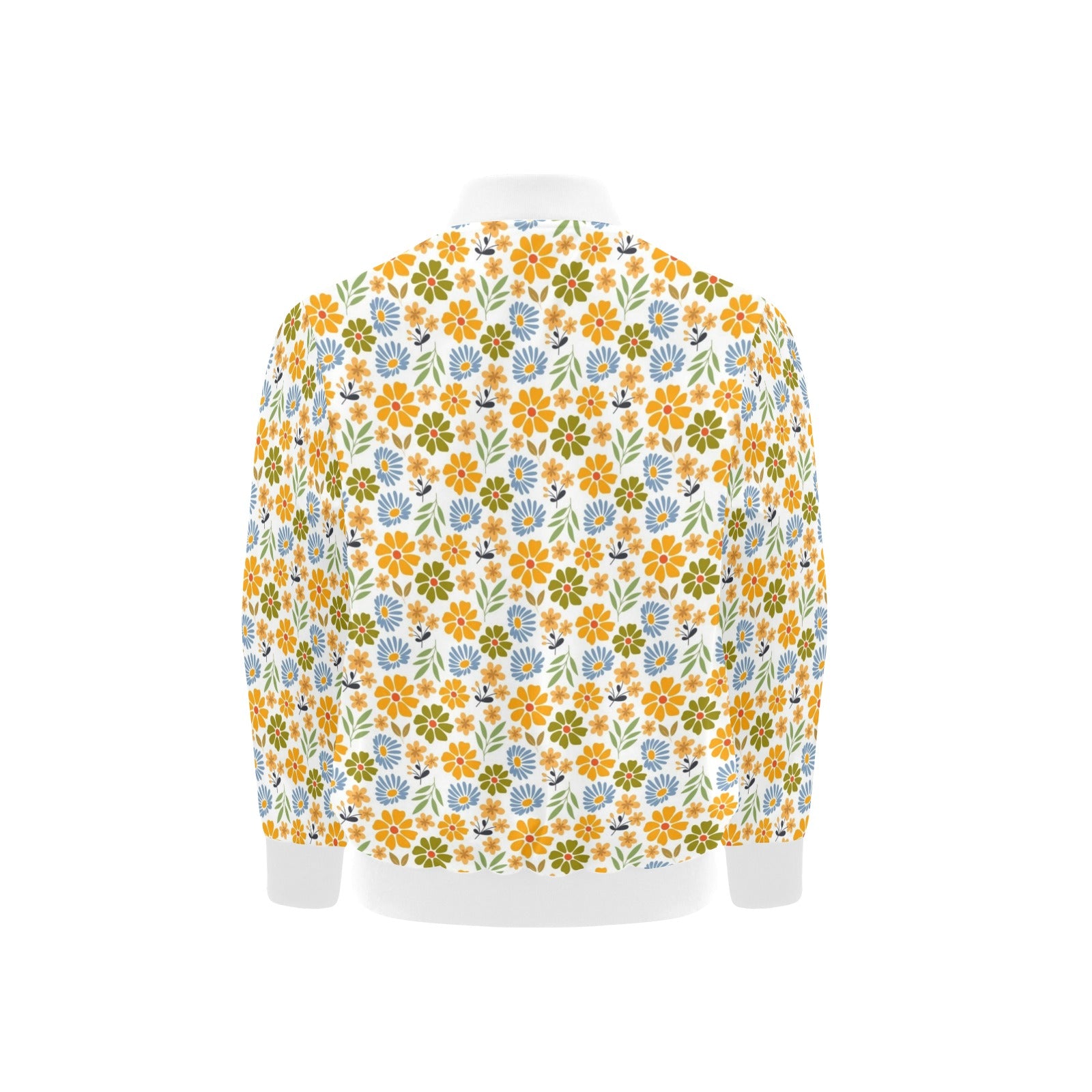 Retro Boho Flower Kids Bomber Jacket Kids Bomber Jacket Plants Printed Offshore