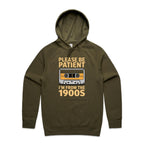 Please Be Patient, I'm From The 1900's Men's AS Colour Hoodie Army Mens Hoodie Music Printed In Australia Retro