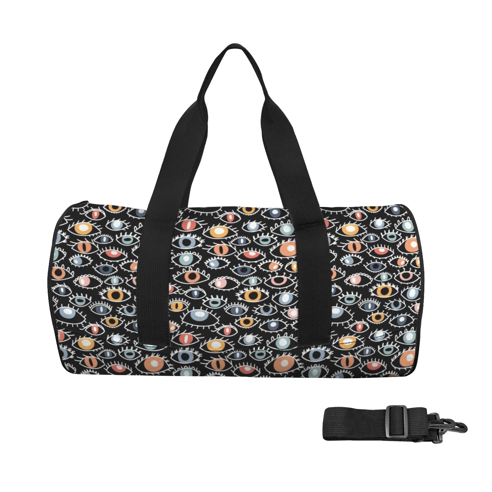Eyes On Black Duffle Bag one size Duffle Bag Printed Offshore