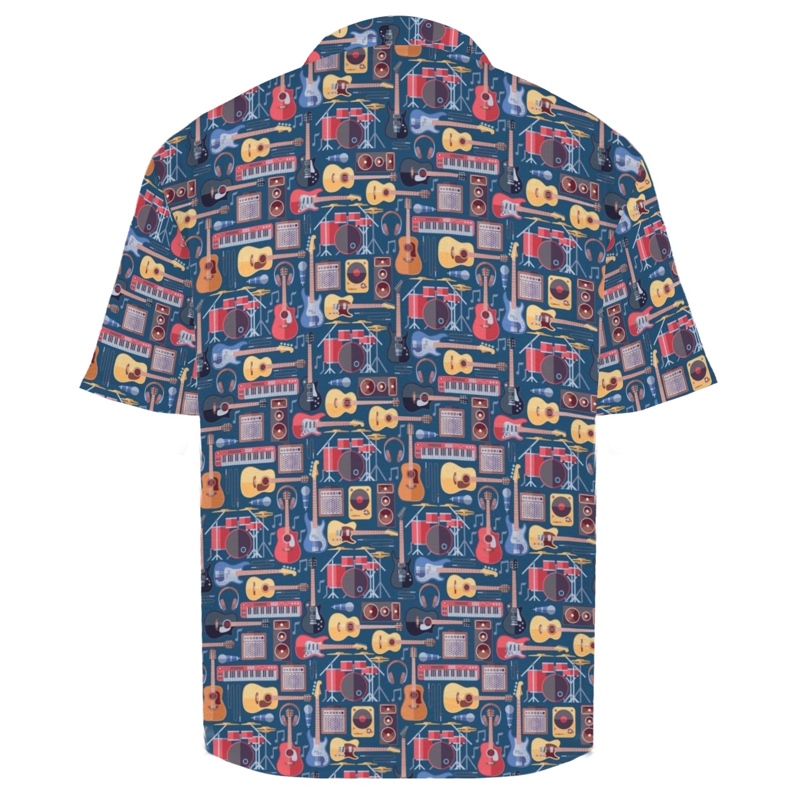 Music Instruments Men's Crinkle Hawaiian Shirt