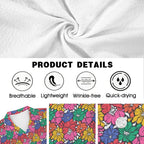 Bright And Bold Flowers Men's Crinkle Hawaiian Shirt