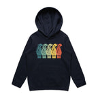 Vintage Guitar Heads - Kids Hoodie Navy Kids Hoodie Printed In Australia