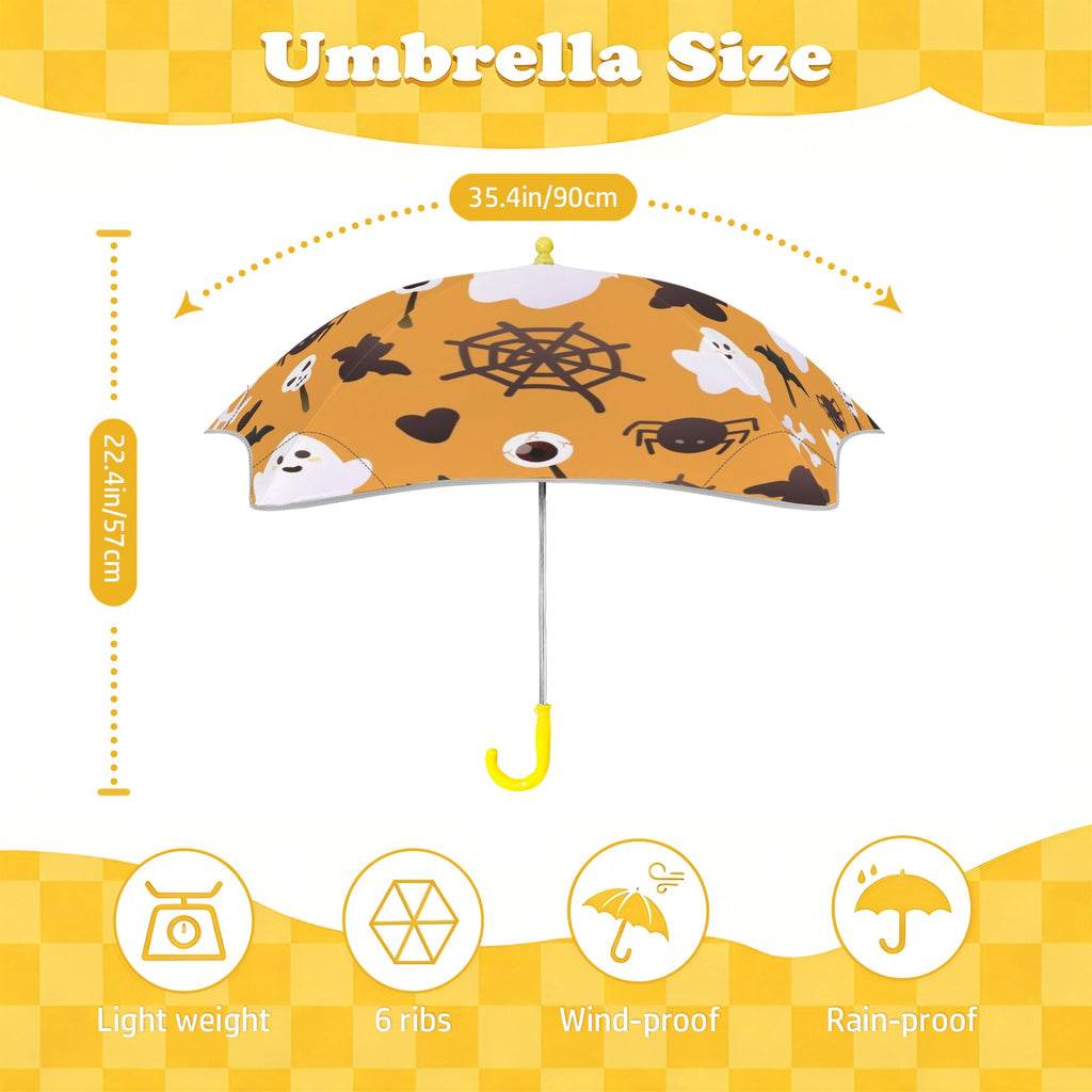Halloween Ghosts Kids Safe Round Corner Umbrella