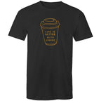 Life Is Better With Coffee - Mens T-Shirt Black Mens T-shirt Coffee Printed In Australia