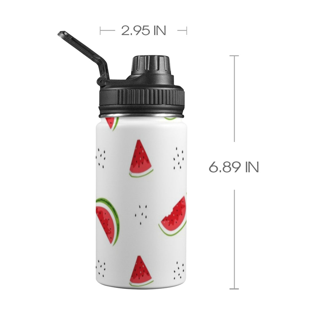 Watermelon - Kids Water Bottle with Chug Lid (12 oz) One Size Kids Water Bottle with Chug Lid Food Printed Offshore