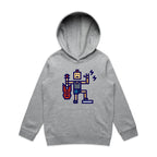 Rock And Roll - Kids Hoodie Grey Marle Kids Hoodie Printed In Australia