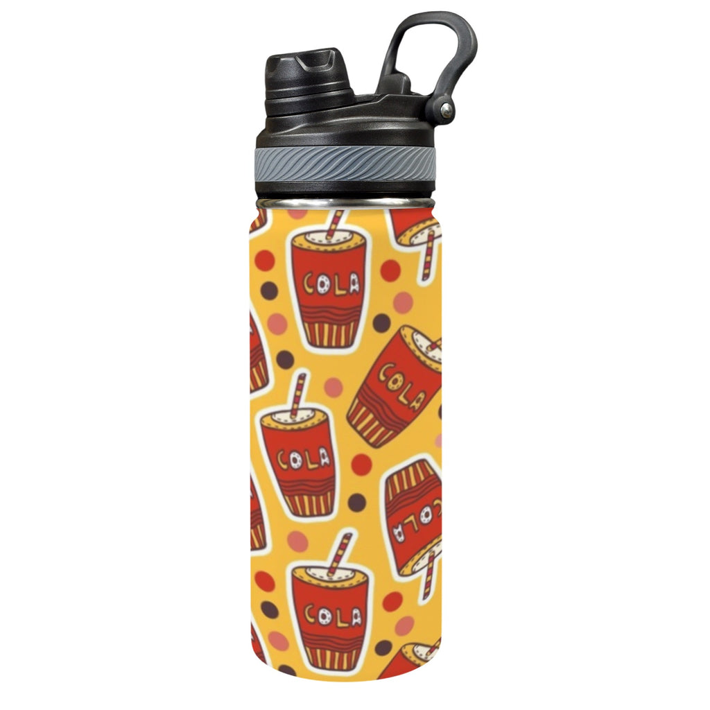 Cola - Insulated Water Bottle with Dual-Use Lid (18oz) One Size Insulated Water Bottle with Dual-Use Lid (18oz) Food Printed Offshore