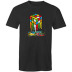 Melting Game Cube - Mens T-Shirt Black Mens T-shirt Games