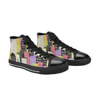 City Scape - Men's High Top Canvas Shoes